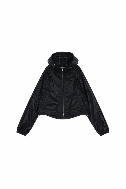 MATIN CROP HOODY COATING JUMPER
