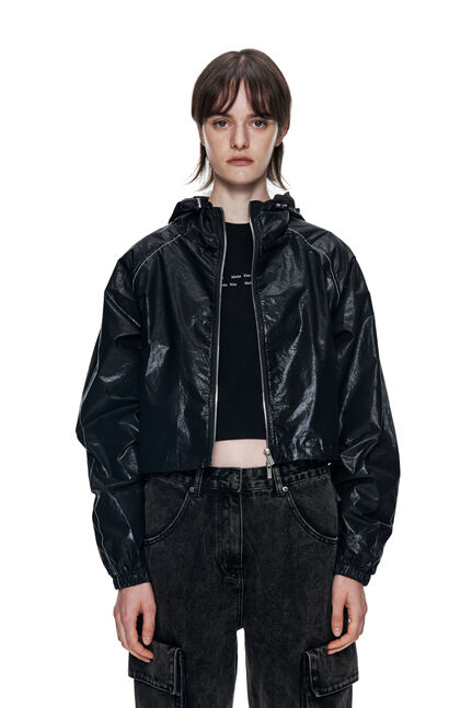 MATIN CROP HOODY COATING JUMPER