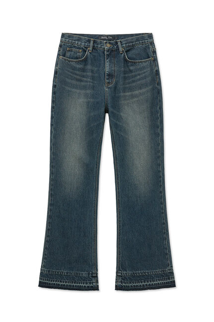 WASHED FLARE DENIM PANTS FOR MEN