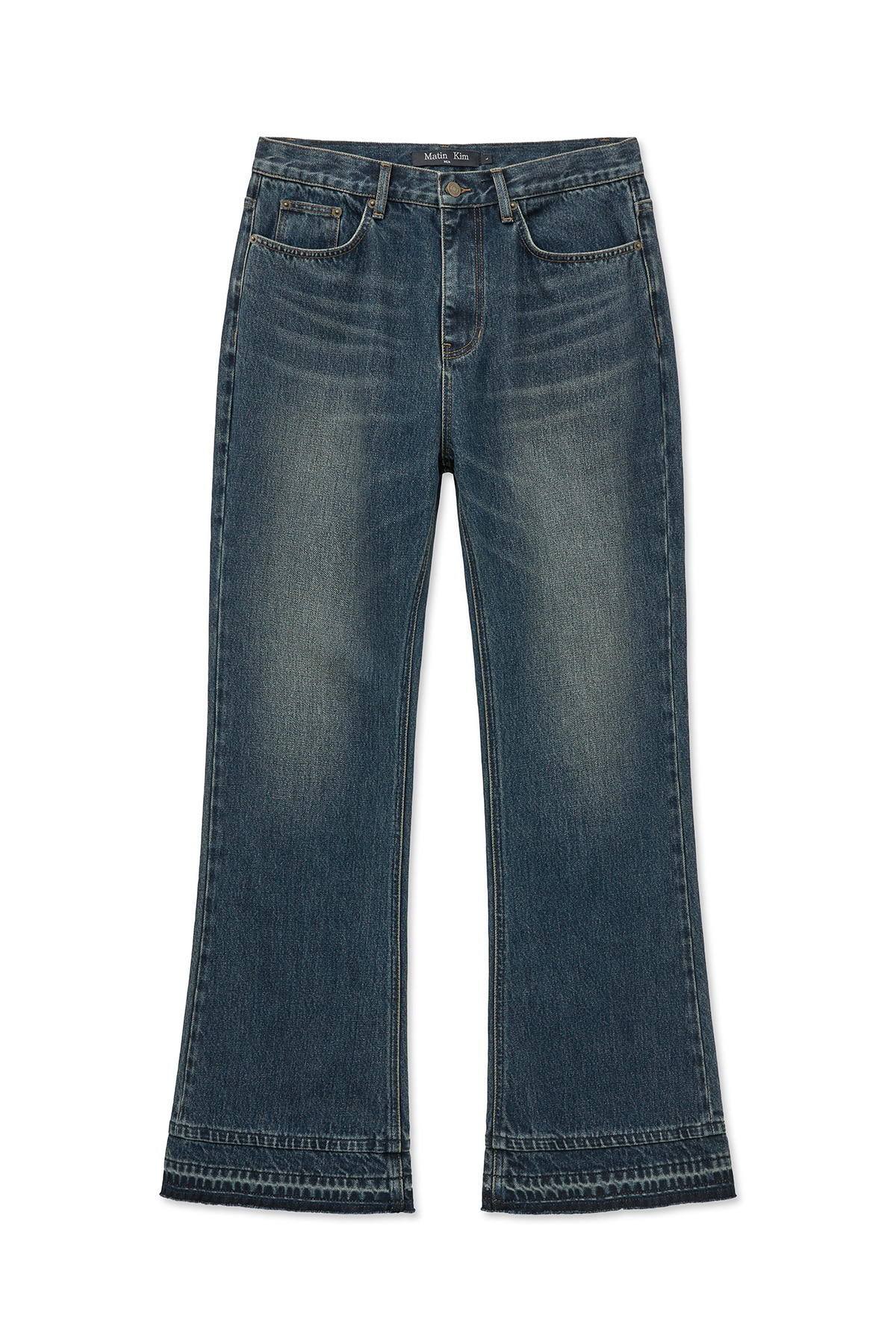 WASHED FLARE DENIM PANTS FOR MEN