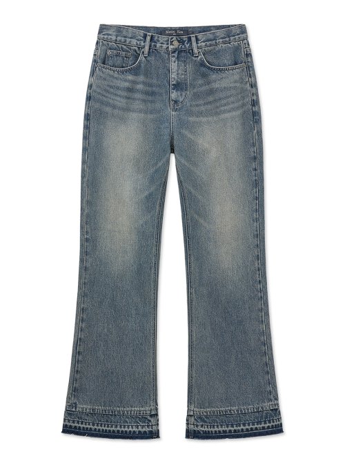 WASHED FLARE DENIM PANTS FOR MEN
