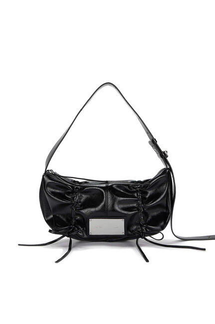 HALF SHIRRING RIBBON ROUND BAG