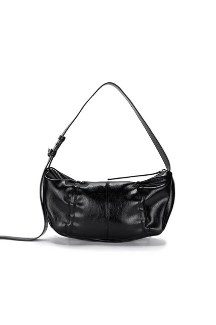 HALF SHIRRING RIBBON ROUND BAG