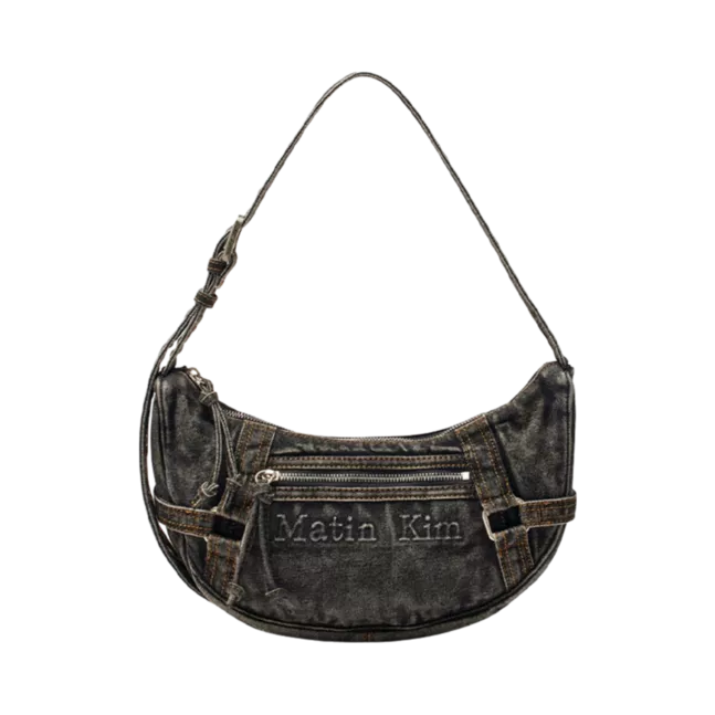 MATIN WASHED DENIM MINI HOBO BAG