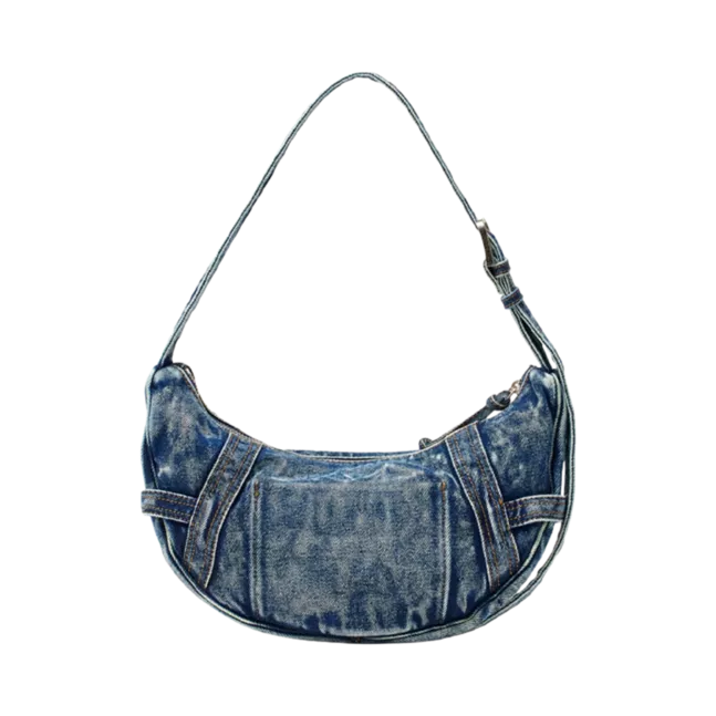 MATIN WASHED DENIM MINI HOBO BAG