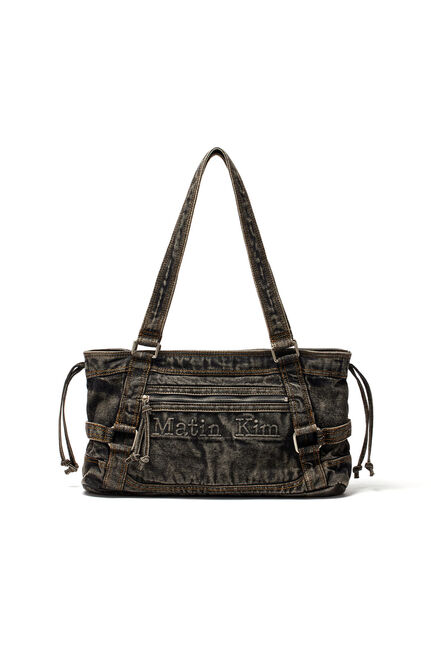 MATIN WASHED DENIM SQUARE BAG