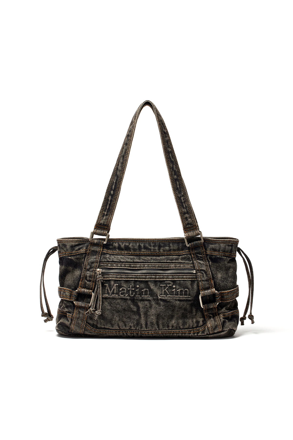 MATIN WASHED DENIM SQUARE BAG