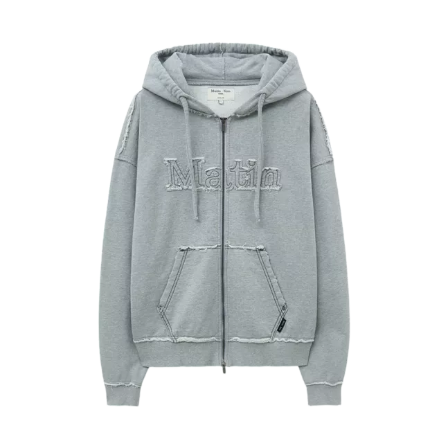 RAW CUT APPLIQUE HOODY ZIP UP