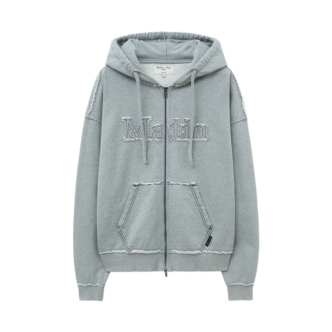 RAW CUT APPLIQUE HOODY ZIP UP