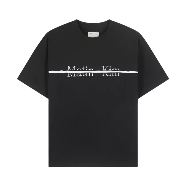 MATIN KIM LOGO CUTTED LAYERED TOP