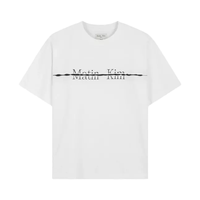MATIN KIM LOGO CUTTED LAYERED TOP