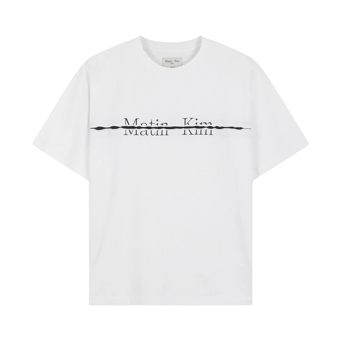 MATIN KIM LOGO CUTTED LAYERED TOP