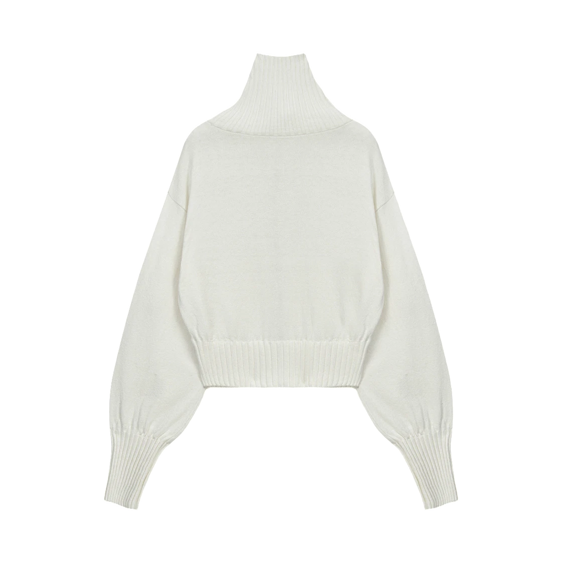 HIGH NECK EMBROIDERED LOGO ZIP UP FOR WOMEN