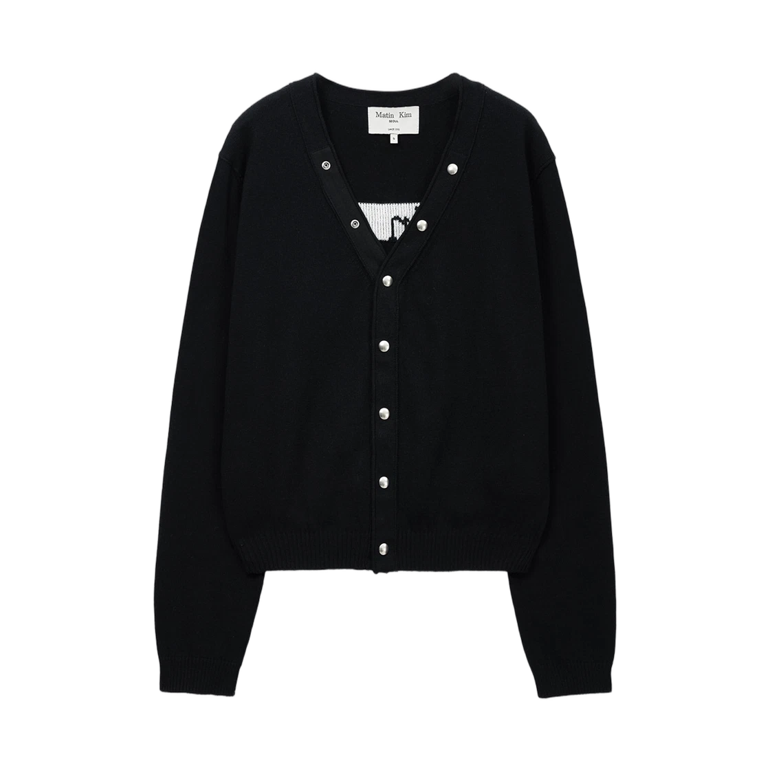 BACK LOGO SNAP BUTTON CARDIGAN