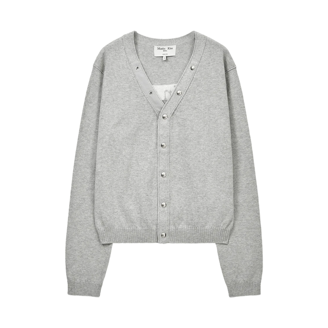 BACK LOGO SNAP BUTTON CARDIGAN