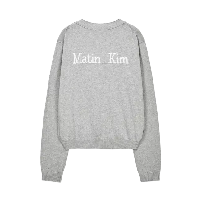 BACK LOGO SNAP BUTTON CARDIGAN