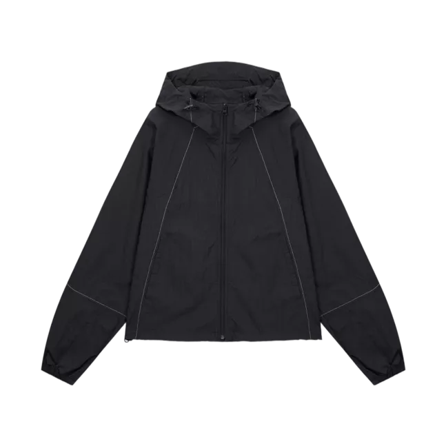 CROPPED BACK LOGO HOODY WIND BREAKER
