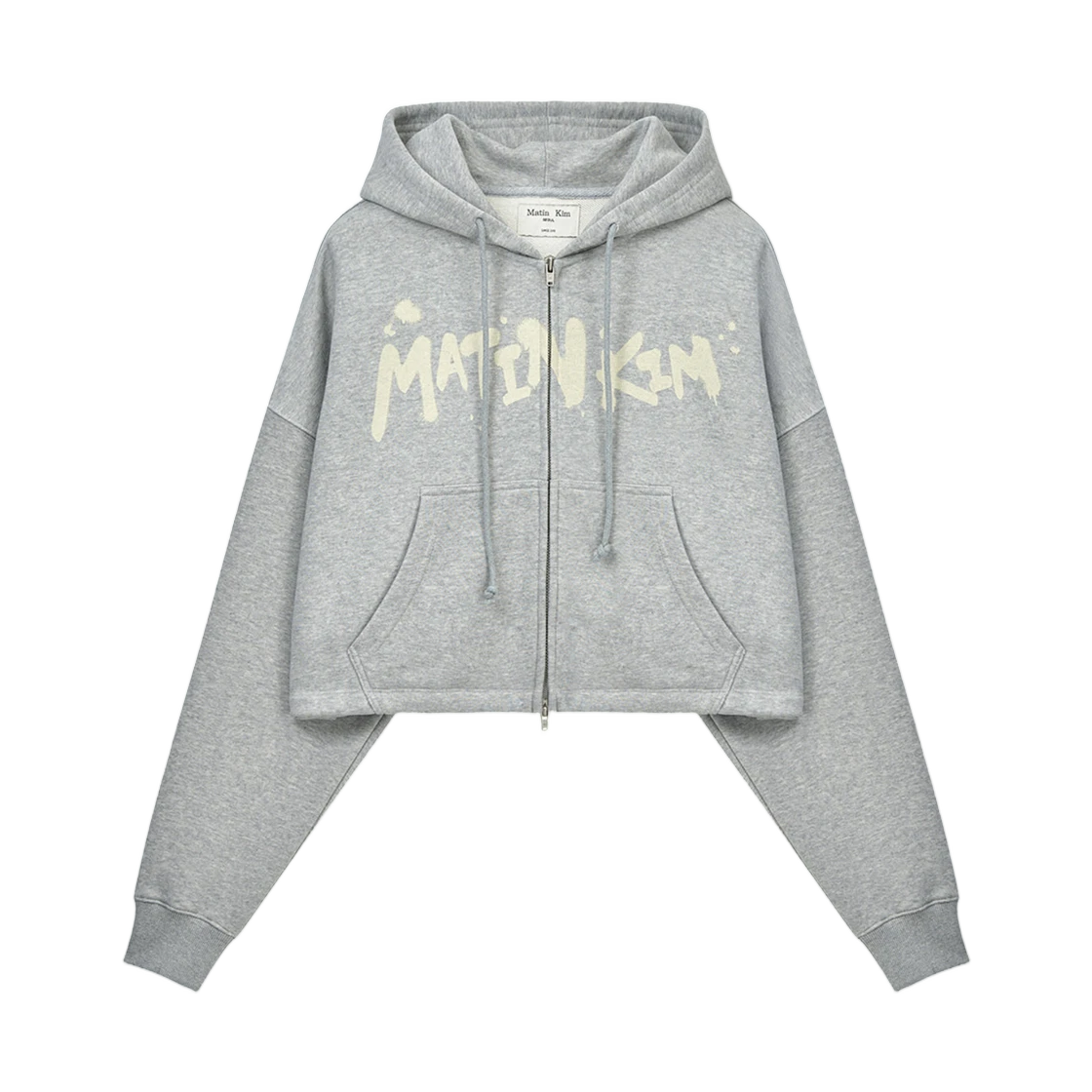 GRAFFITI LOGO CROP HOODY ZIP UP
