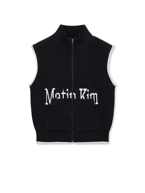 MATIN SPELL POINT KNIT ZIP UP VEST
