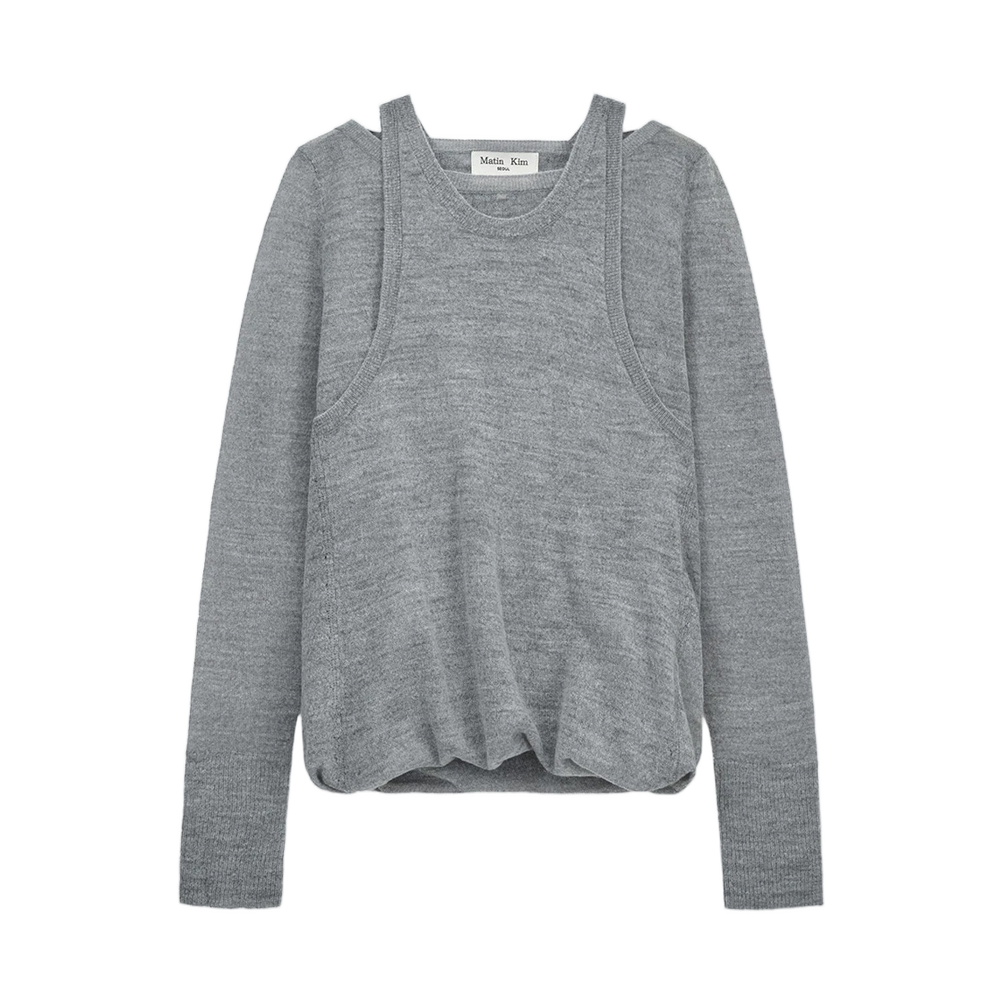 MOHAIR LAYERED KNIT PULLOVER
