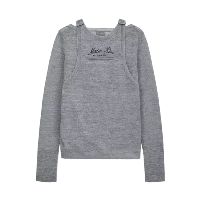 MOHAIR LAYERED KNIT PULLOVER