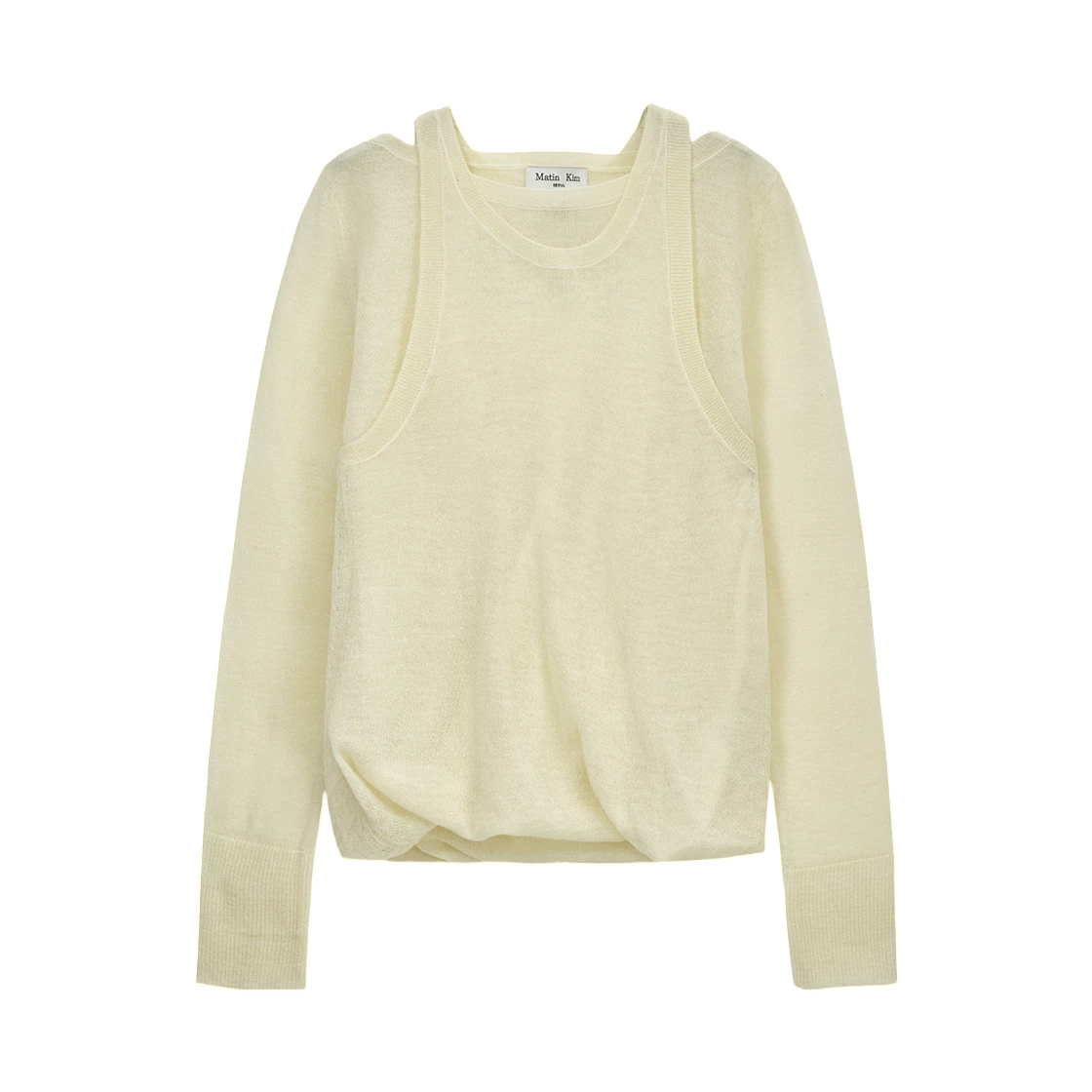 MOHAIR LAYERED KNIT PULLOVER