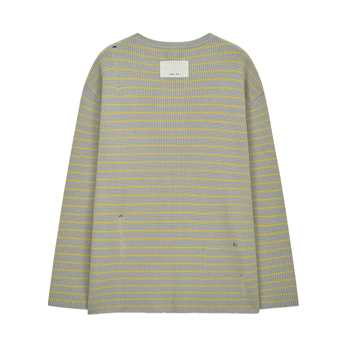 STRIPE DAMAGED LOOSE PULLOVER