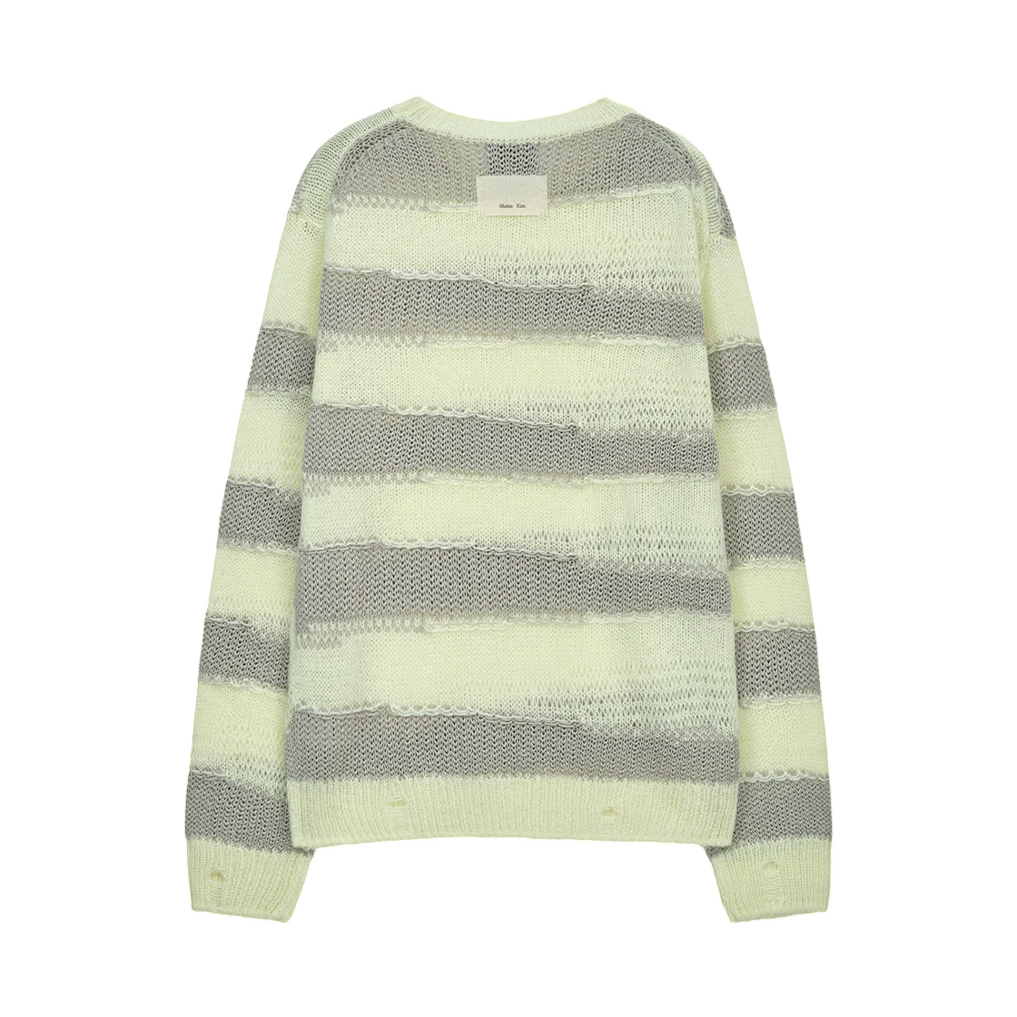 TEXTURE BLOCK STRIPE KNIT PULLOVER