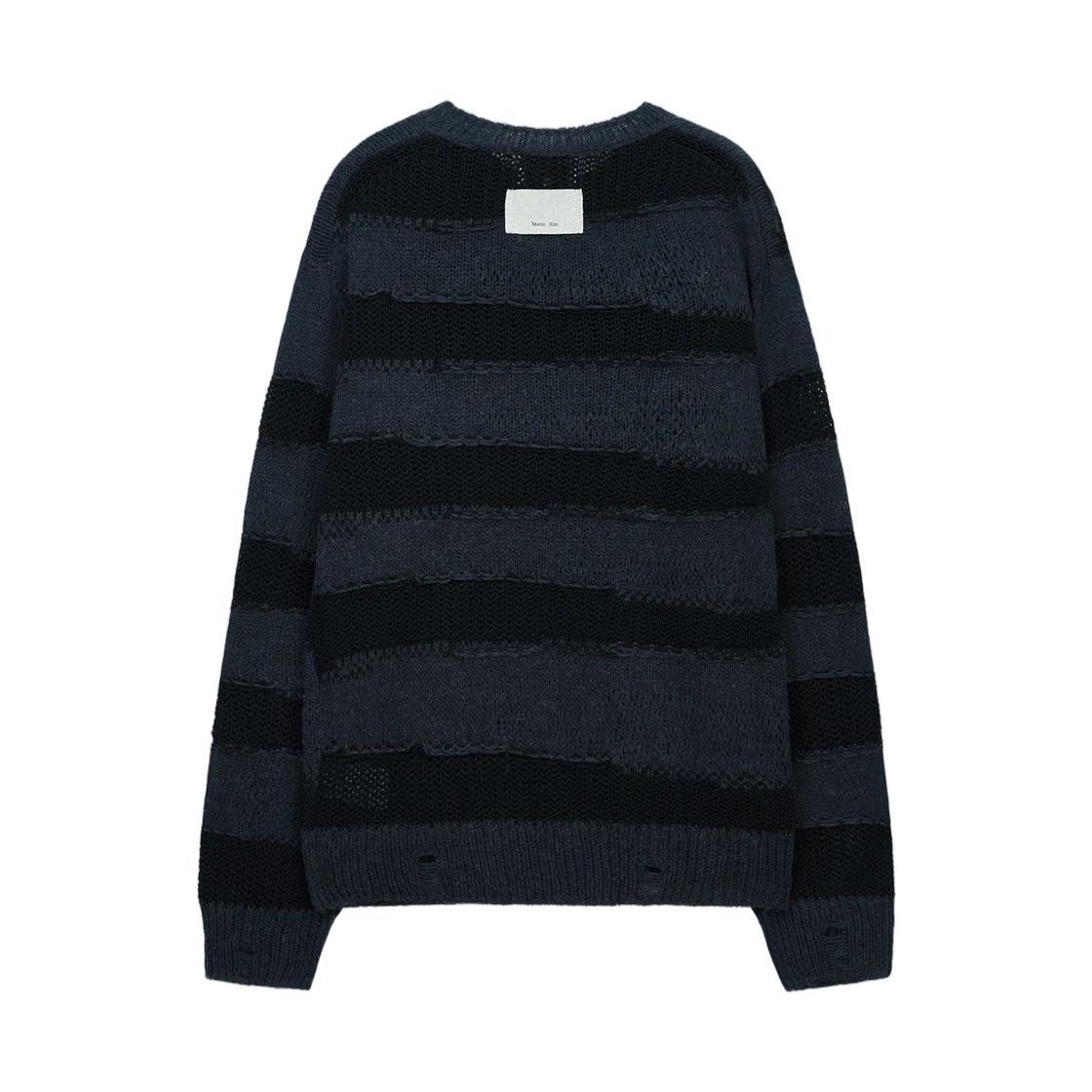 TEXTURE BLOCK STRIPE KNIT PULLOVER