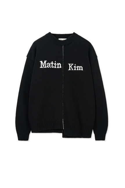 ASYMMETRIC LOGO KNIT PULLOVER