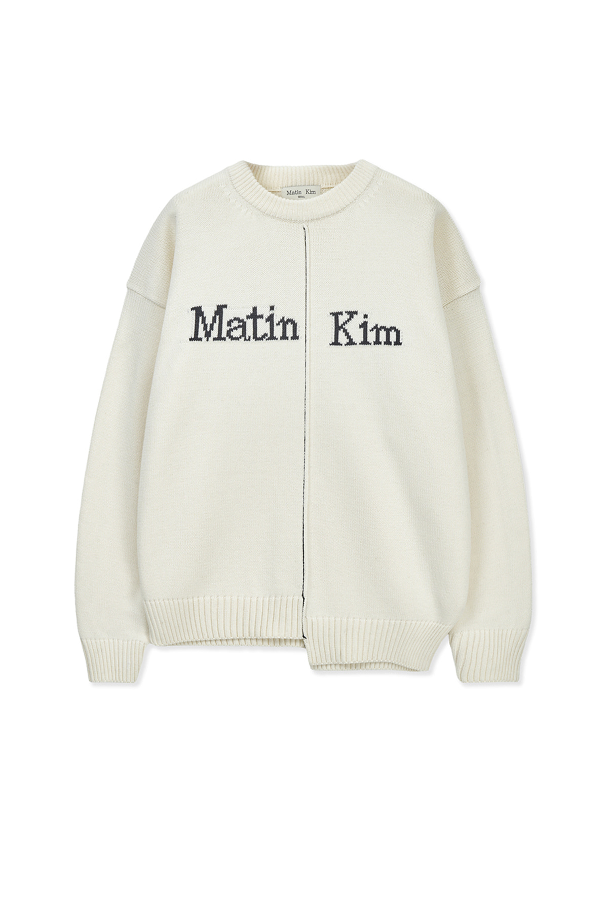 ASYMMETRIC LOGO KNIT PULLOVER