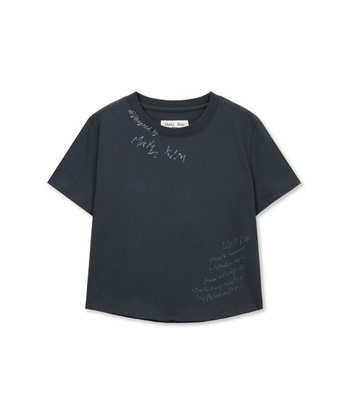 GRAFFITI ROUND HEM CROP TOP