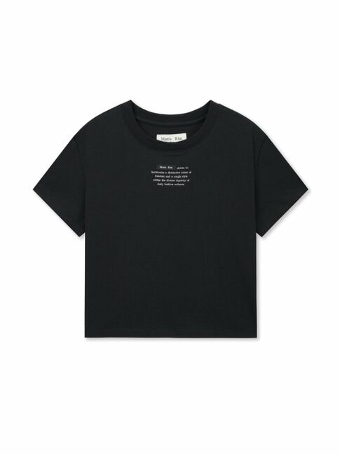 LABEL POINT LETTERING CROP TOP