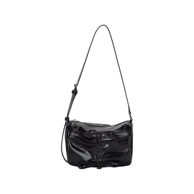 FRONT SHIRRING RIBBON MINI BAG