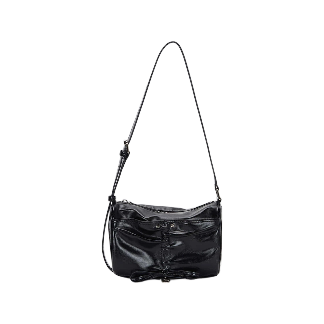 FRONT SHIRRING RIBBON MINI BAG