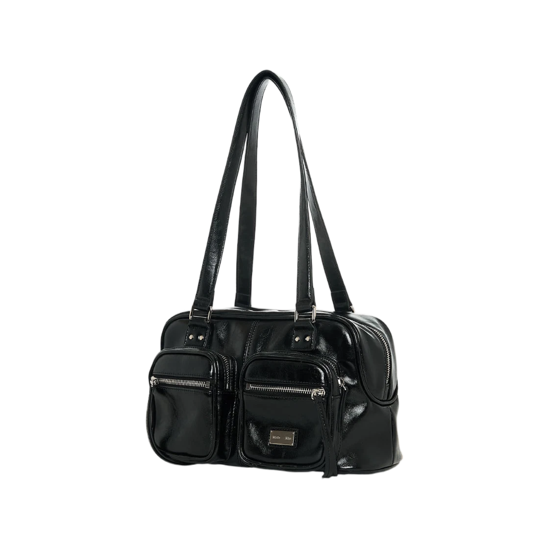 DOUBLE POCKET BRICK SHOULDER BAG