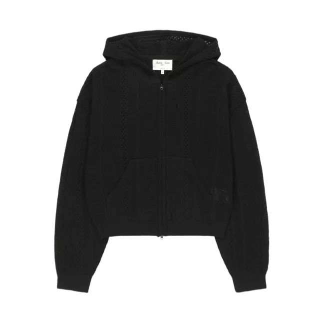 MESH LOGO KNIT HOODY ZIP UP