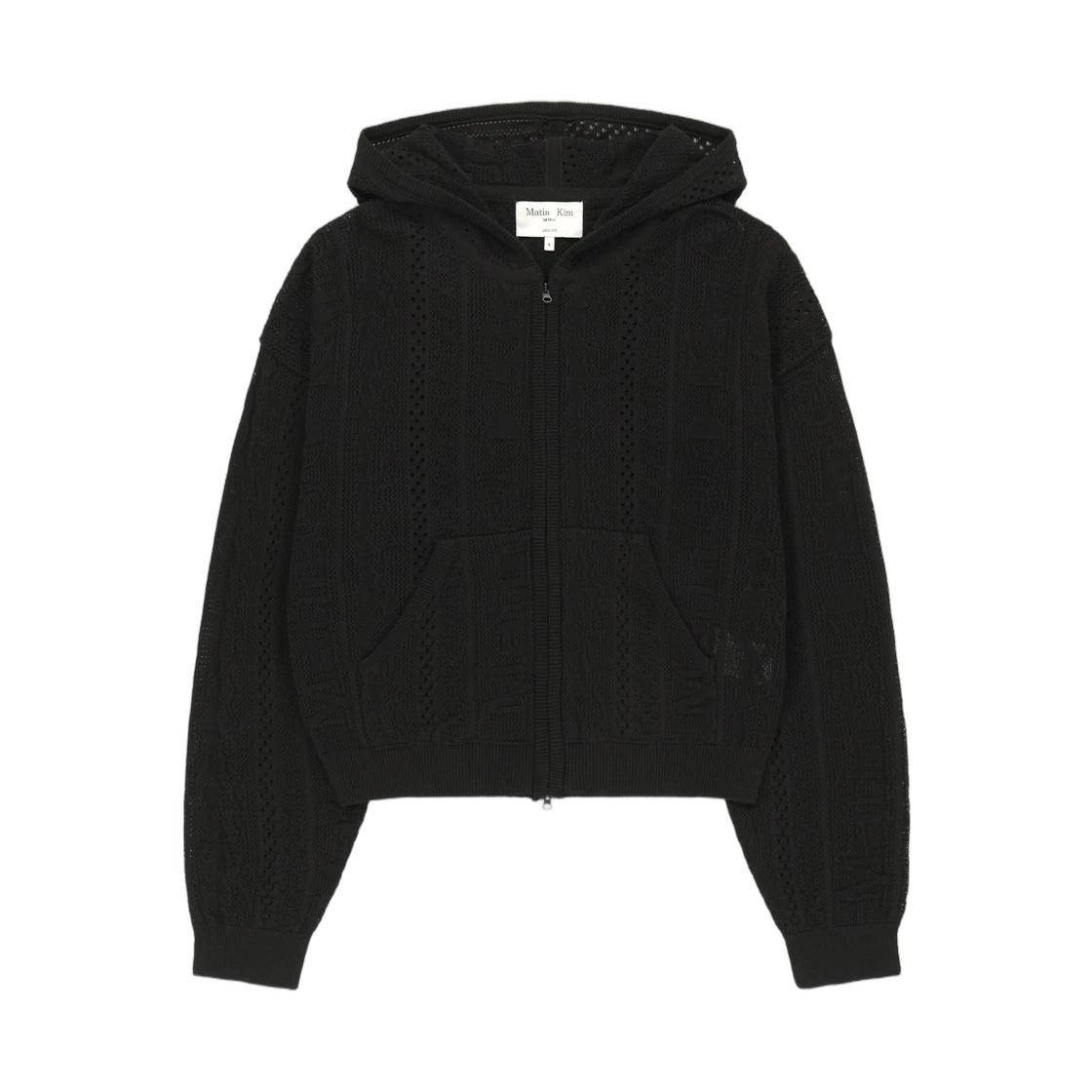 MESH LOGO KNIT HOODY ZIP UP