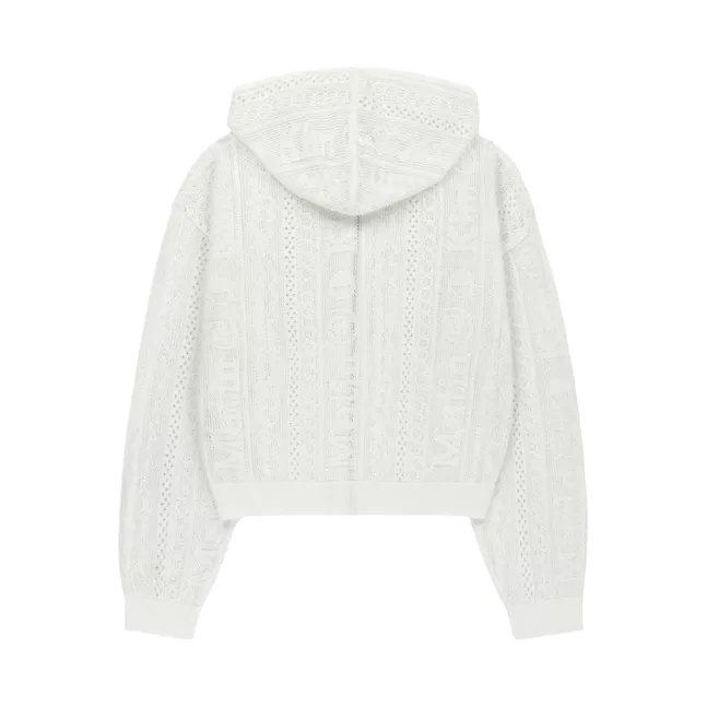 MESH LOGO KNIT HOODY ZIP UP