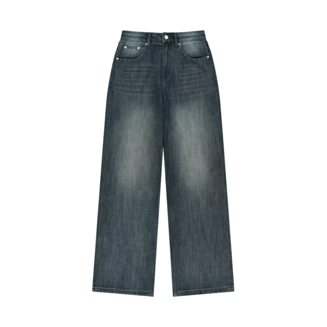 STUD POINT DENIM PANTS