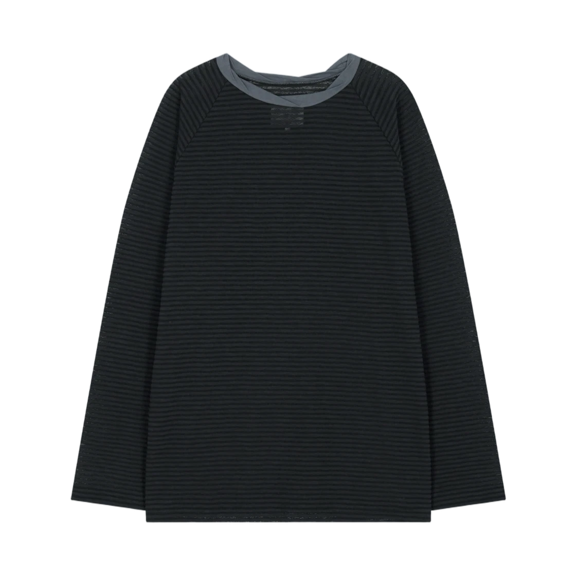 TWIST BOAT NECK STRIPE LOGO TOP