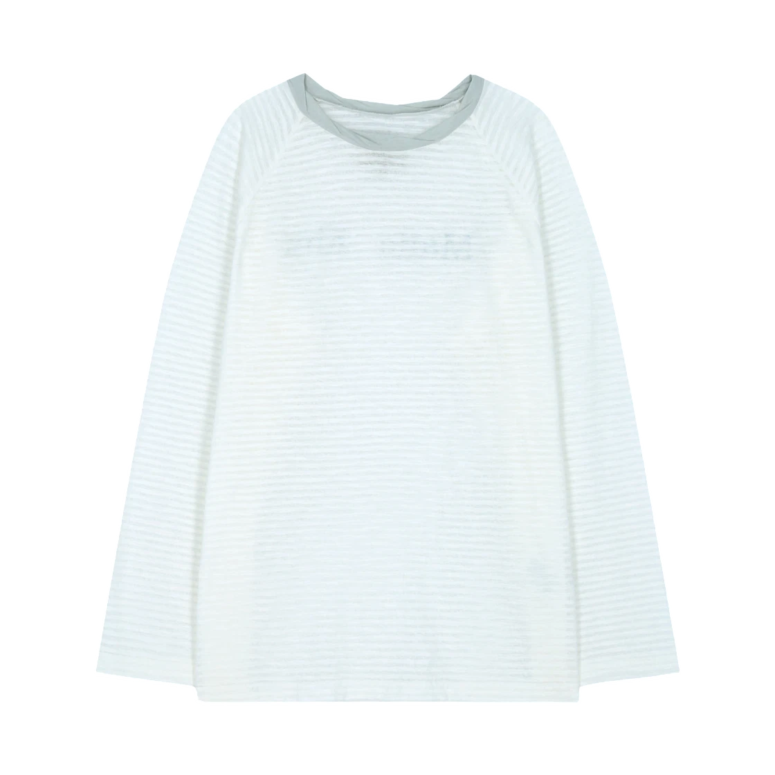 TWIST BOAT NECK STRIPE LOGO TOP