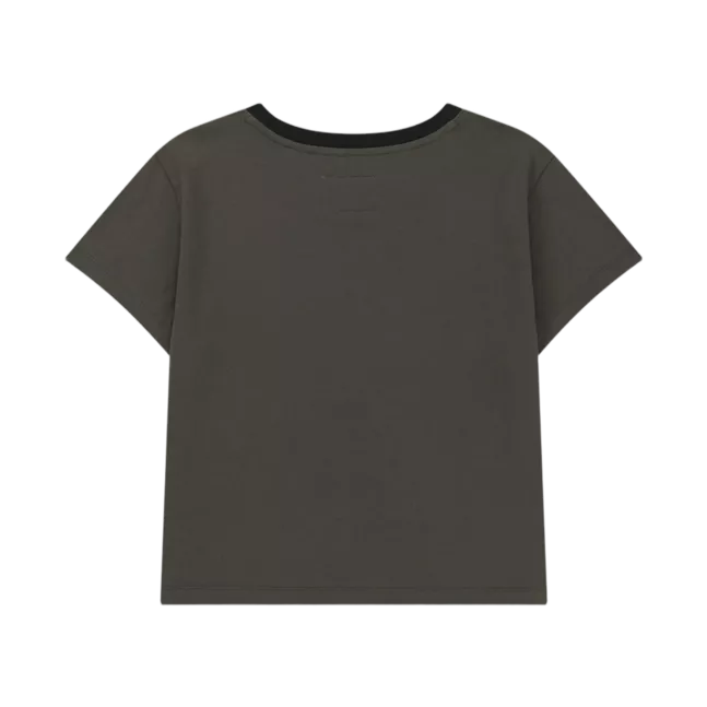 TONAL RIB LOGO CROP TOP