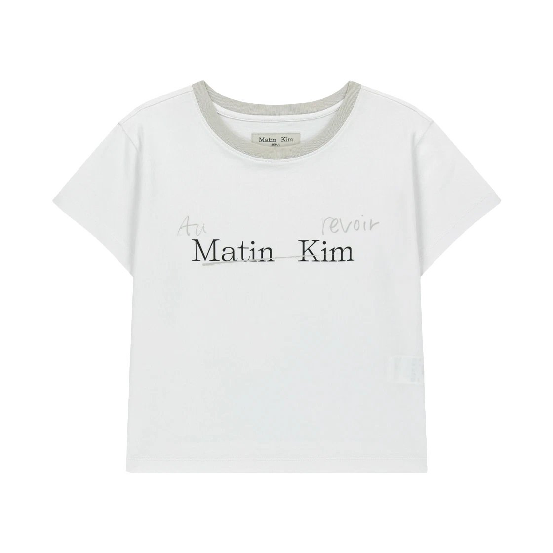 TONAL RIB LOGO CROP TOP
