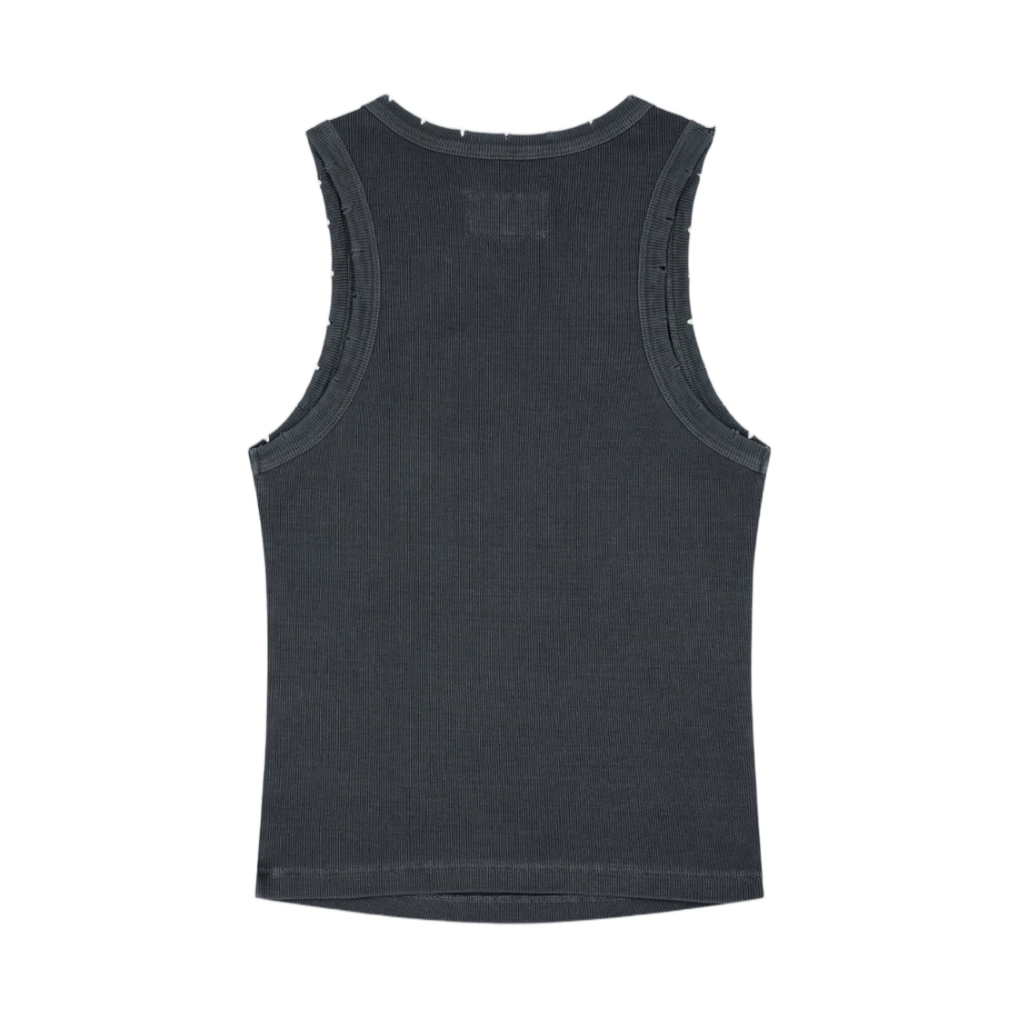 DISTRESSED SLEEVELESS LOGO TOP