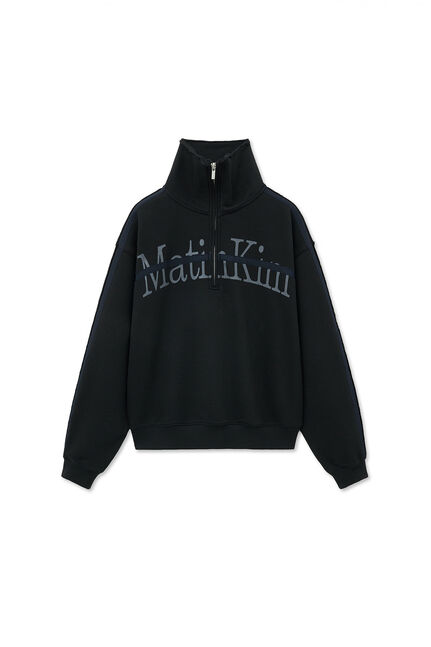 CUT OUT HALF ZIP SWEATSHIRT FOR WOMEN