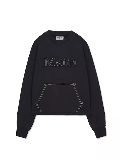 RAW CUT APPLIQUE SWEATSHIRT
