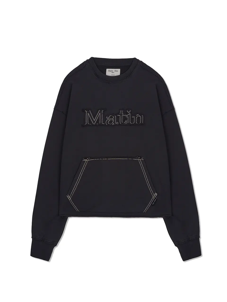 RAW CUT APPLIQUE SWEATSHIRT