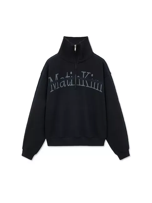 CUT OUT HALF ZIP SWEATSHIRT FOR MEN