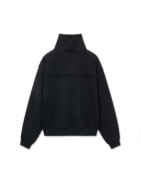 CUT OUT HALF ZIP SWEATSHIRT FOR MEN